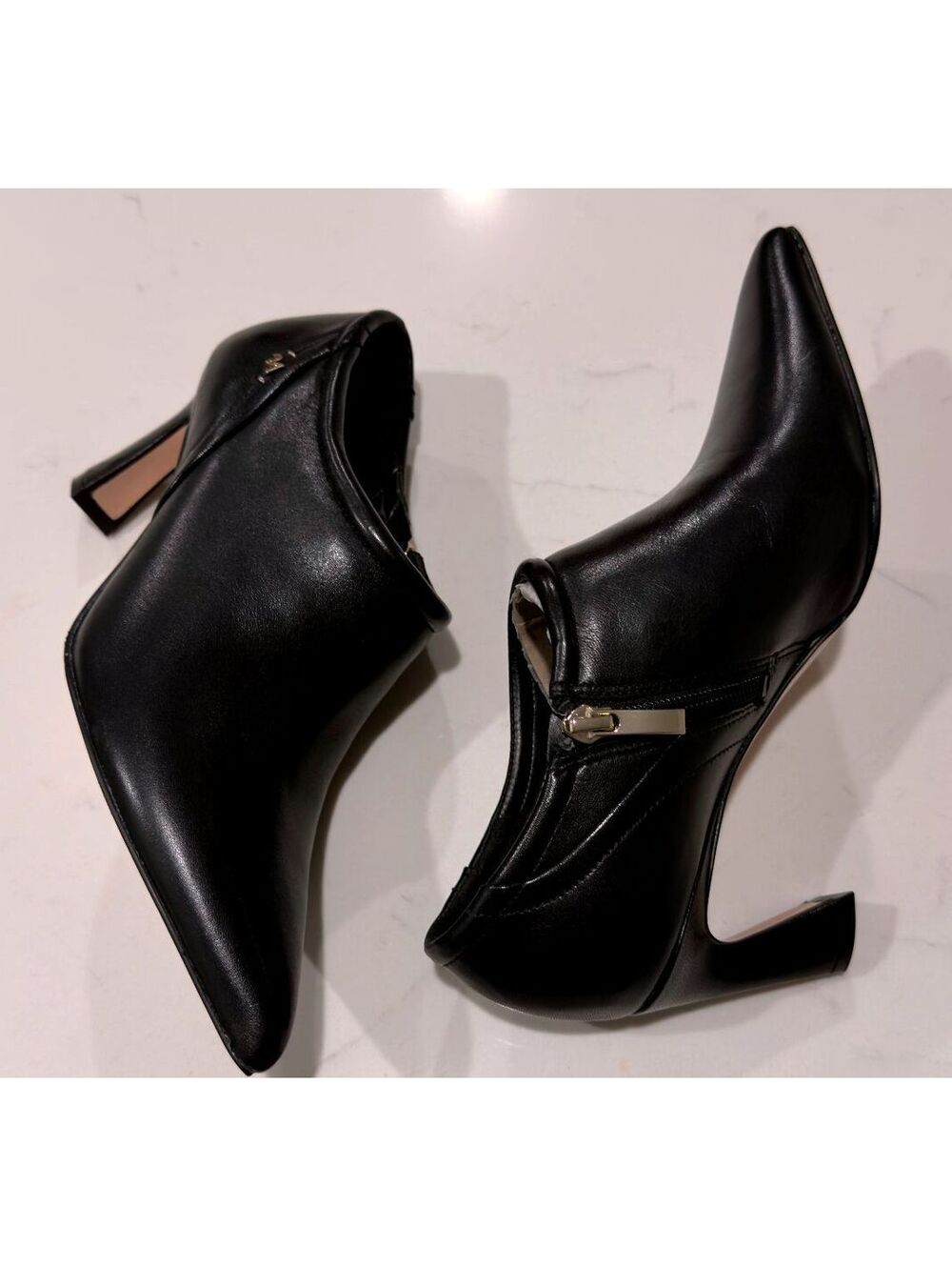 Naturalizer Black Leather Elena Dress Pointed Booties Women Size 6